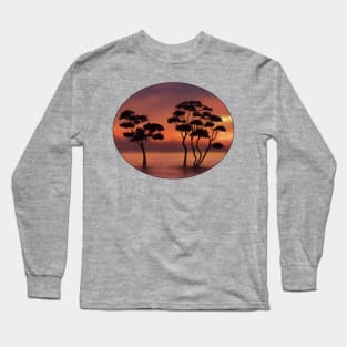 Tropical Trees Oval Long Sleeve T-Shirt